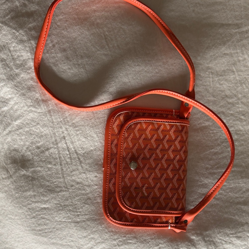 Orange Crossbody Shoulder Bag - Women's Small Fashion Bag